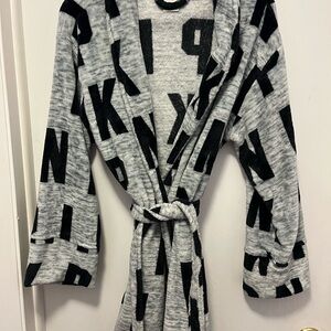 PINK Victoria's Secret Gray and Black Plush Robe